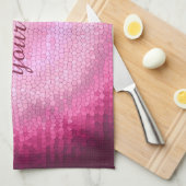 Linge De Cuisine Texture abstraite de rose de vitrage de cercle (Quart Plié)