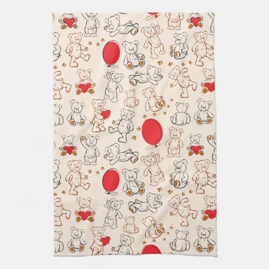 Linge De Cuisine Texture avec le nounours (Vertical)