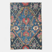 Linge De Cuisine Texture bleue perse turque antique (Vertical)