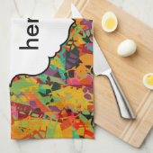 Linge De Cuisine Texture colorée de trous (Quart Plié)