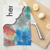 Linge De Cuisine Texture de crayons (Quart Plié)