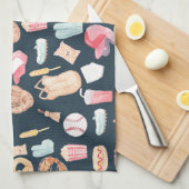 Linge De Cuisine Texture de la marine de baseball (Quart Plié)