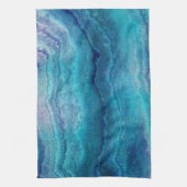Linge De Cuisine Texture de l'Agate Vert de la Mer Bleue (Vertical)