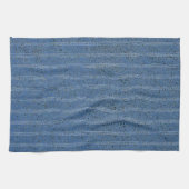 Linge De Cuisine Texture de liège bleu avec des lignes blanches (Horizontal)