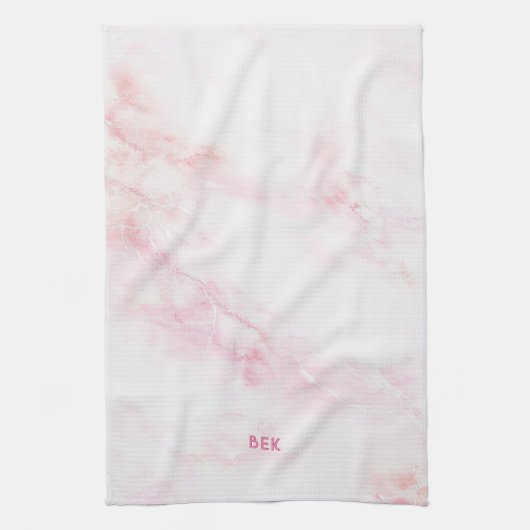 Linge De Cuisine Texture de marbre rose doux (Vertical)