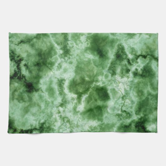 Linge De Cuisine Texture de marbre verte (Horizontal)
