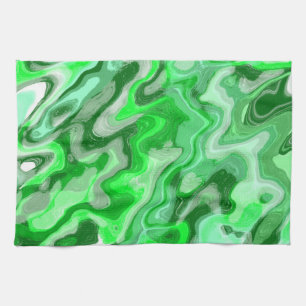 Linge De Cuisine Texture de peinture liquide abstraite en marbre ve