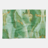 Linge De Cuisine Texture de pierre blanche et verte (Horizontal)