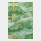 Linge De Cuisine Texture de pierre blanche et verte (Vertical)