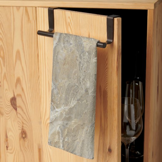 Linge De Cuisine Texture de pierre marron (Pliage en tiers)