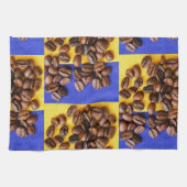 Linge De Cuisine Texture des haricots de l'amant de café funky (Horizontal)