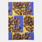 Linge De Cuisine Texture des haricots de l'amant de café funky (Vertical)