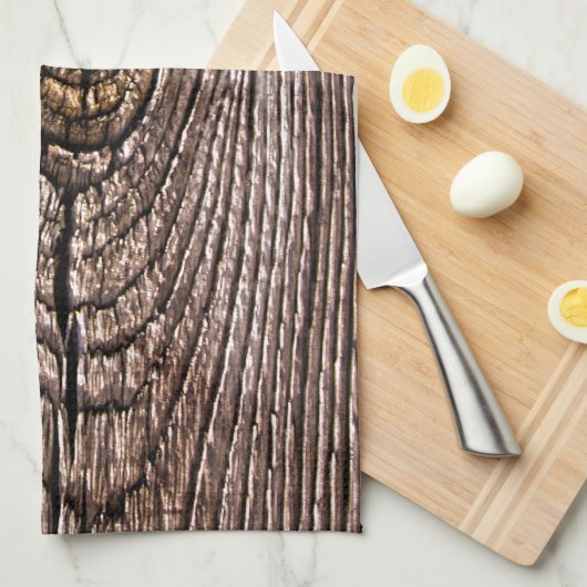 Linge De Cuisine Texture du grain de bois (Quart Plié)