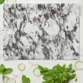 Linge De Cuisine texture granite | Arrière - plan de marbre en noir (Plié)