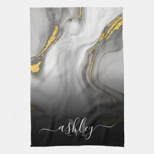 Linge De Cuisine Texture Marbre blanc (Vertical)