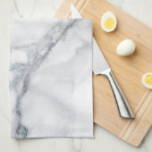 Linge De Cuisine texture Marbre blanc (Quart Plié)