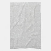 Linge De Cuisine Texture Parties scintillant argent blanc brillant  (Vertical)