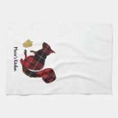 Linge De Cuisine Texture plaquée Écureuil rouge et or et maïs (Horizontal)