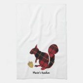 Linge De Cuisine Texture plaquée Écureuil rouge et or et maïs (Vertical)