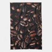 Linge De Cuisine Texture rôtie de grains de café de brun foncé (Vertical)