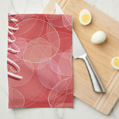 Linge De Cuisine Texture rouge de gradient de style de Bokeh. texte (Quart Plié)