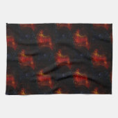 Linge De Cuisine Texture rouge digitale rustique avec des courbes l (Horizontal)