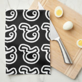 Linge De Cuisine Thaïlande Lucky Number 9 / Neuf / ๙ (Gao/Kao) Thai (Quart Plié)