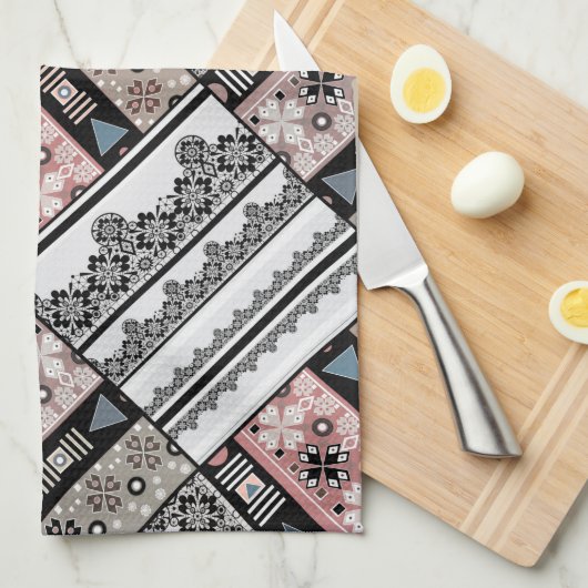 Linge De Cuisine Thaillow Tribal ethno traditionnel géométrique (Quart Plié)