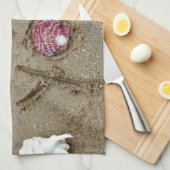 Linge De Cuisine Thank you in the sand shells & beach (Quart Plié)