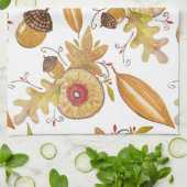 Linge De Cuisine Thanksgiving Acorn Fall Mood Aquarelle (Plié)