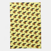 Linge De Cuisine Thanksgiving Le Conversation Noir avec le pèlerin  (Vertical)