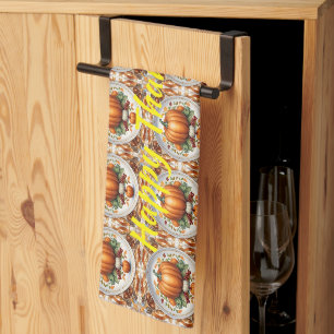 Linge De Cuisine Thanksgiving Modern Citrouille Collection d'automn