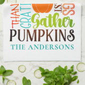 Linge De Cuisine Thanksgiving Modern Word Art Typographie Nom (Plié)