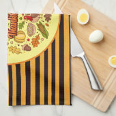 Linge De Cuisine Thanksgiving Moderne Belle Collection Automne (Quart Plié)