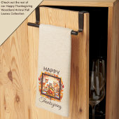 Linge De Cuisine Thanksgiving Woodland Animaux Feuilles d'automne