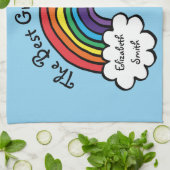 Linge De Cuisine The Best Grandma Granny Ever Rainbow Blue (Plié)