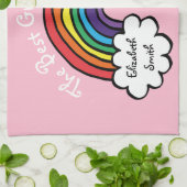 Linge De Cuisine The Best Grandma Granny Ever Rainbow Pink (Plié)