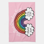 Linge De Cuisine The Best Grandma Granny Ever Rainbow Pink (Vertical)
