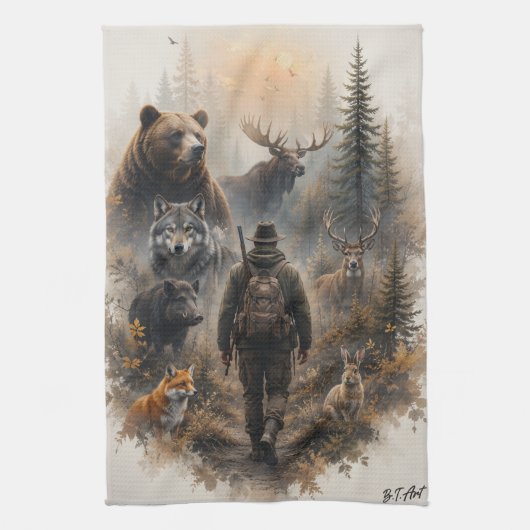 Linge De Cuisine The Hunter , Dans le silence sauvage (Vertical)