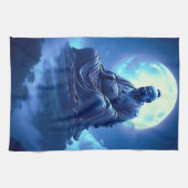 Linge De Cuisine The Moon’s Blessing Over the Celestial Statue (Horizontal)