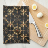 Linge De Cuisine The Noël Kitchen Elegance - Black (Quart Plié)