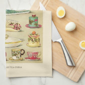 Linge De Cuisine Thé rose (Quart Plié)