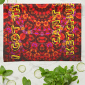 Linge De Cuisine Thé-serviette de mandala de "Anti-Ketchup" (Plié)