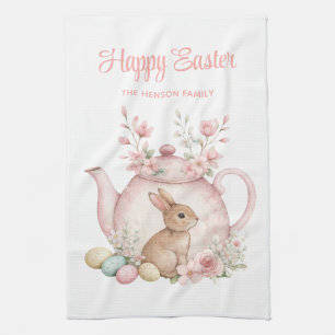 Linge De Cuisine Théière de lapin de Pâques personnalisée pour la f