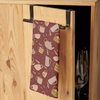 Linge De Cuisine Théière de l'heure du thé d'automne Mug Motif de f