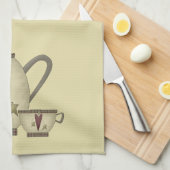 Linge De Cuisine Théière et tasse de thé (Quart Plié)