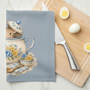 Linge De Cuisine Théière Fantaisiste Maison de Souris Cottagecore F