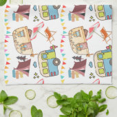 Linge De Cuisine Thème Camping Rétro (Plié)