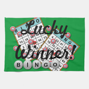 Linge De Cuisine Thème chanceux de bingo-test de gagnant