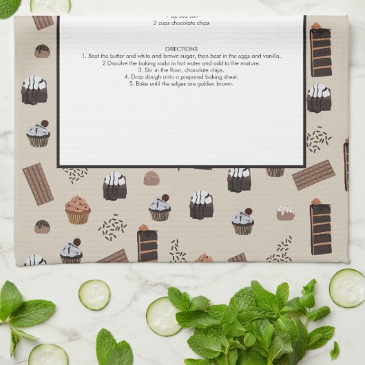 Linge De Cuisine Thème Chocolat Chocolat Recette Keepsaké (Plié)